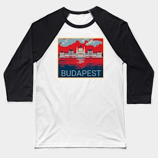 Budapest in Shepard Fairey style Baseball T-Shirt